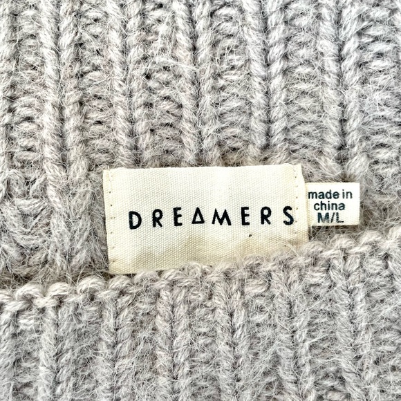 Off The Shoulder Grey Knit Sweater - M - Picture 5 of 6